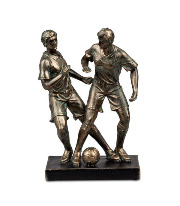 Fodboldspillere Bronzefarvet Figur