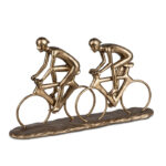 Cykelrytter Guldfarvet Figur