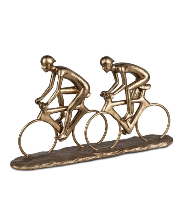 Cykelrytter Guldfarvet Figur