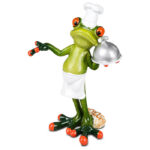 Kok Frø med cloche kokkehue og forklæde