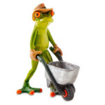 Gartner frø med trillebør