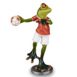 Frø håndboldspiller i to varianter i skud på mål som gave til håndboldspiller