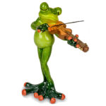 Frø violinist musiker figur