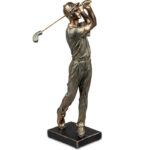 gave til golfspiller bronzefarvet figur. Flot golfgave til golf interesseret