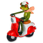 Hende Tudsen på rød hvid Scooter