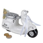 Bryllupsgave Just Married Scooter Sparebøsse. Soså fin gave som sølvbryllupsgave