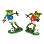 frøer fodboldspillere i to farver. gave til fodboldspiller