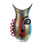 Glaskunst multifarvet Vase med Ansigt