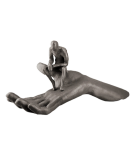 kulptur "Tænkeren i Hånden" Filosofisk Figur gave til filosof eller psykolog