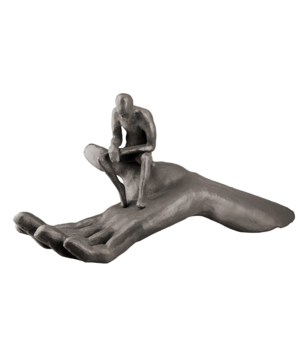 kulptur "Tænkeren i Hånden" Filosofisk Figur gave til filosof eller psykolog