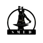 Metalskilt til væg svendegave til smed