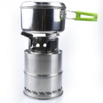 Camping brændeovn og gryde