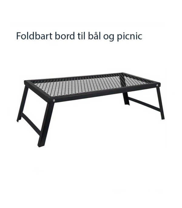 Foldbart bålnet og picnic bord