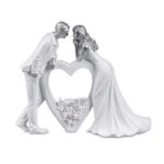 Brudepar med hjerte som Sølvbryllupsgave eller Bryllupsgave