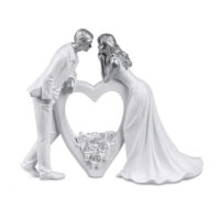 Brudepar med hjerte som Sølvbryllupsgave eller Bryllupsgave