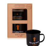 Mandens Overlevelsespakke Kaffekrus og Shower Gel. gave til ham som drikker kaffe