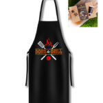 Badesæt HERRE GRILL. i gaveæske grillforklæde med 'Born to Grill' gave til mand