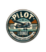 Fly metalskilt pilot lounge. gave til pilot