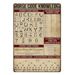 morsekoder metalskilt som gave til pilot, sømand, sejler eller militær person