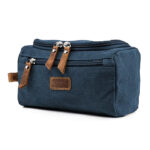 Canvas rejse toilettaske gave til mand casual blå