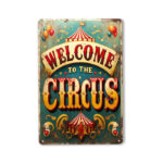 cirkus metal skilt velkommen til cirkus gave til barn eller interesse for vintage stil