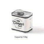 vintage camper kaffedåse hvid