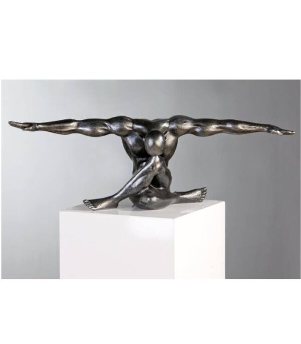 skulptur cliffhanger atleten mand symbolikfigur