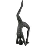 gave yoga skulptur dyrker sort figur