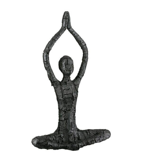 gave til yoga dyrker skulptur sort figur kvinde