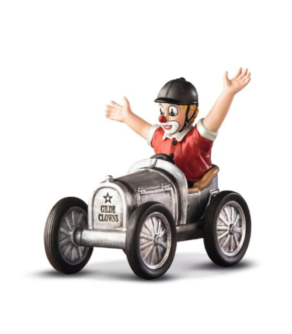 Håndmalet klovnefigur "Vinderen" barn i gokart gave konkurrence menneske