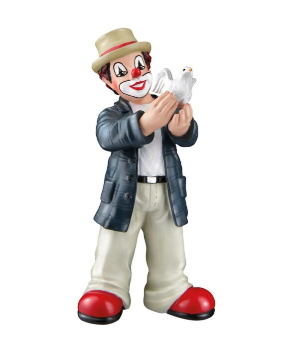 Forsoningsgave med håb, Håndmalet klovnefigur med fredsdue