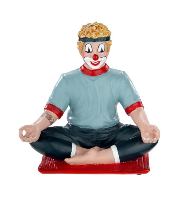 Yoga håndmalet klovnefigur – Zen gave til yogaelskeren eller yogainstruktør