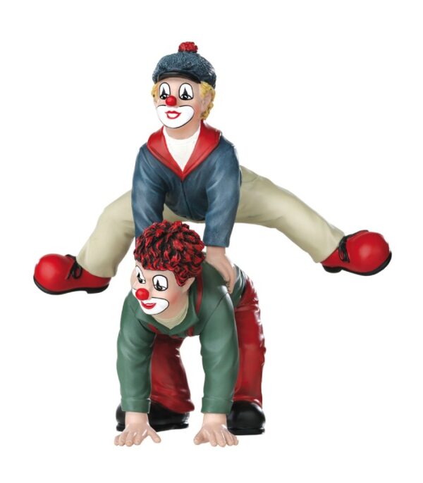 håndmalet klovnefigur gave til min bedste ven. klovne springer buk.