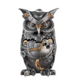 Steampunk Ugle med Ur som gave til steampunk-fan