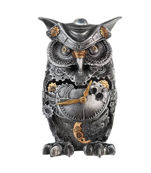 Steampunk Ugle med Ur som gave til steampunk-fan